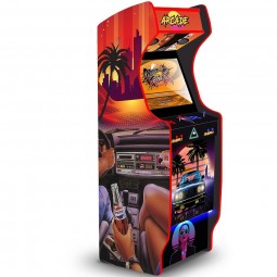 Borne d'arcade 32 pouces thème Synthwave