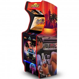 Borne d'arcade 32 pouces thème Synthwave