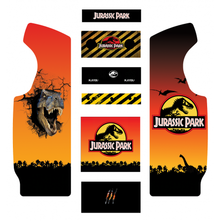 Jurassic Park arcade stickers