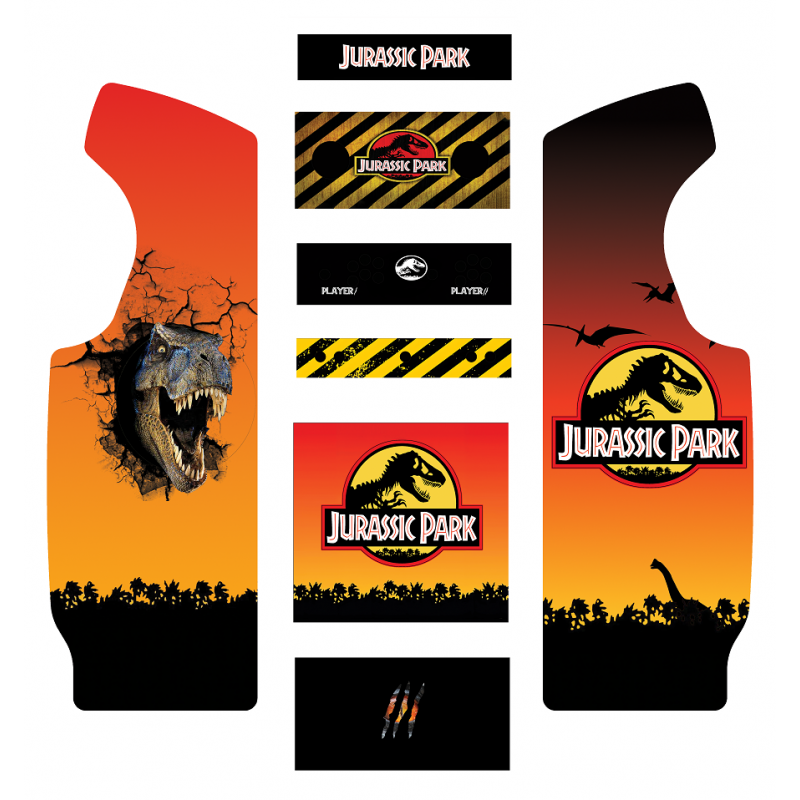 Jurassic Park arcade stickers