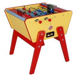 baby foot 2 joueurs jaune