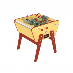 baby foot 2 joueurs jaune