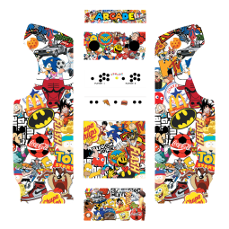 Stickers Pop Art Noir borne d'arcade