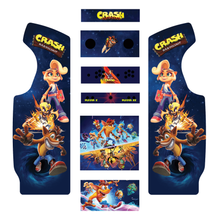 Stickers Crash Bandicoot borne d'arcade