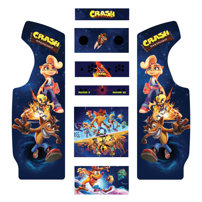 Stickers Crash Bandicoot borne d'arcade