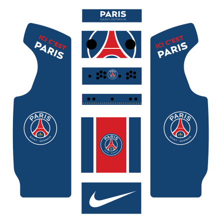 Stickers PSG borne d'arcade