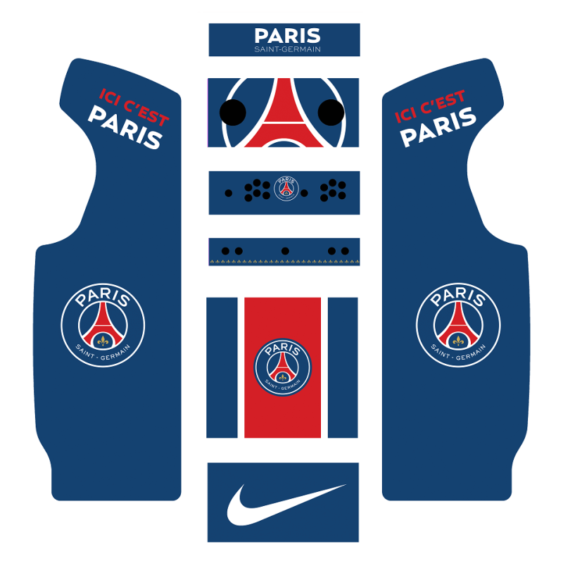 Stickers PSG borne d'arcade