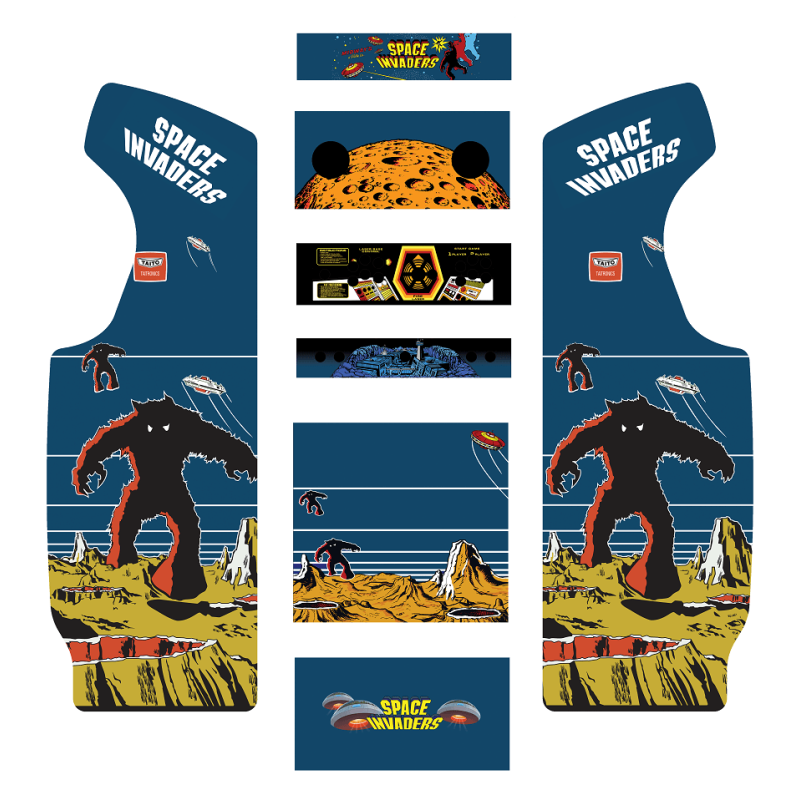 Stickers Space Invaders borne d'arcade