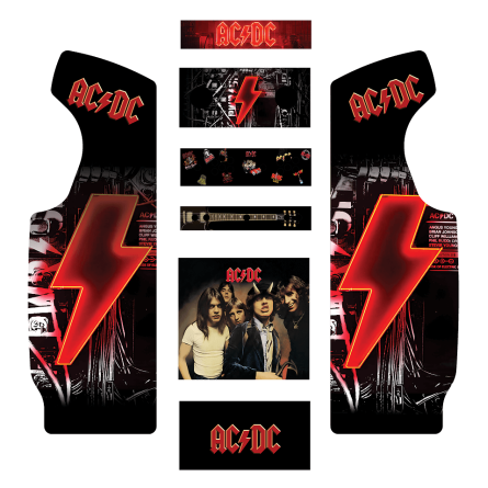 Stickers AC/DC borne d'arcade