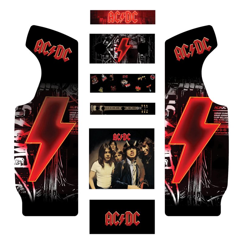 Stickers AC/DC borne d'arcade