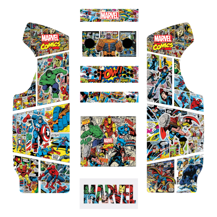 Stickers Marvel Comics borne d'arcade