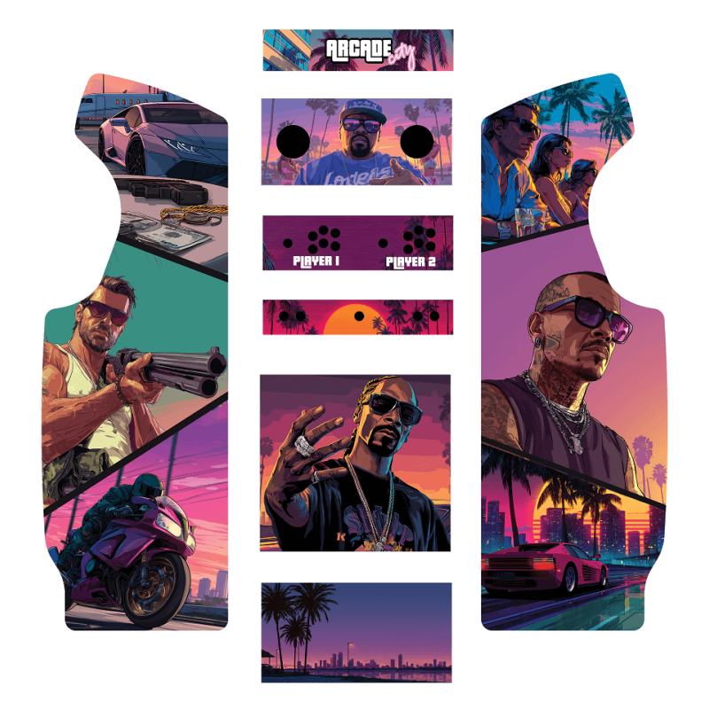 Stickers Vice City borne d'arcade