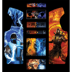 Mortal Kombat arcade terminal stickers